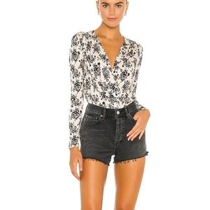 Free people Turnt printed bodysuit nwt